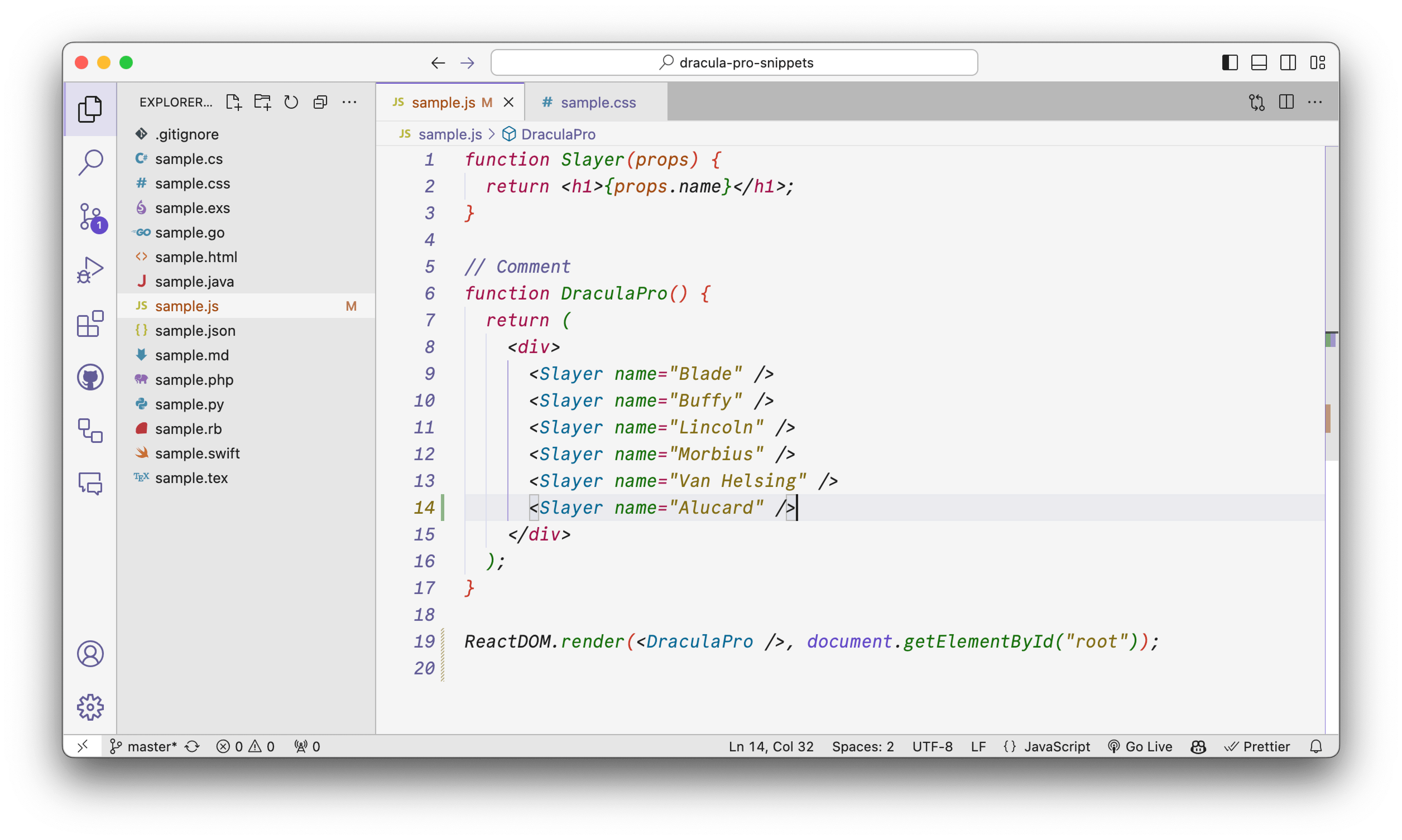 VsCode with Alucard