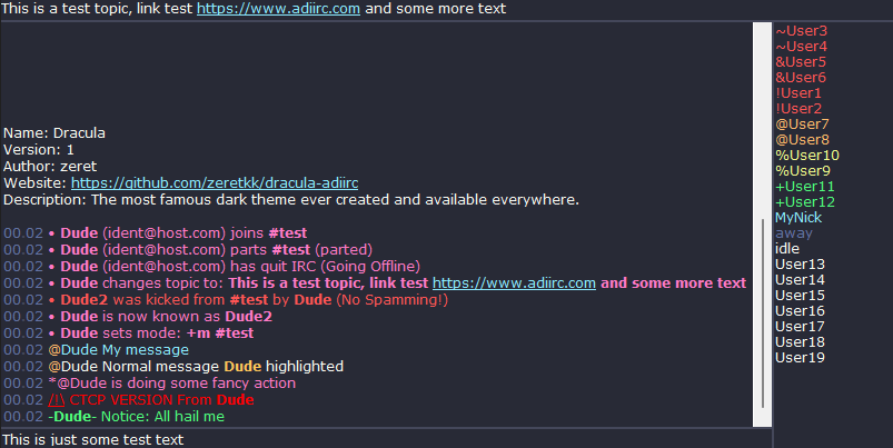 adiirc - Theme Preview