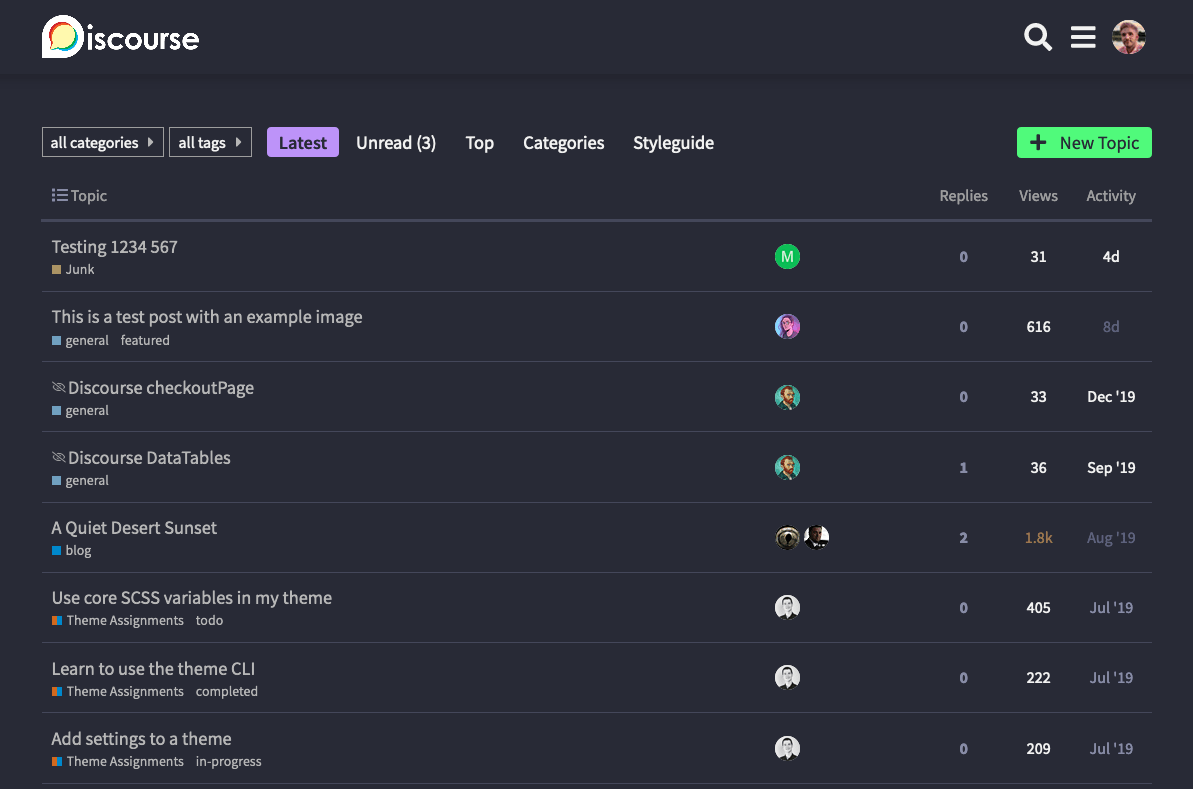 discourse - Theme Preview