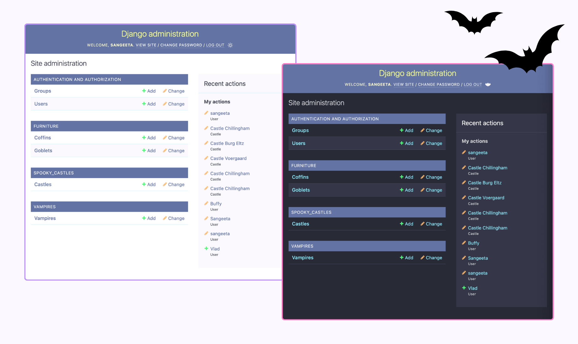 django-admin - Theme Preview