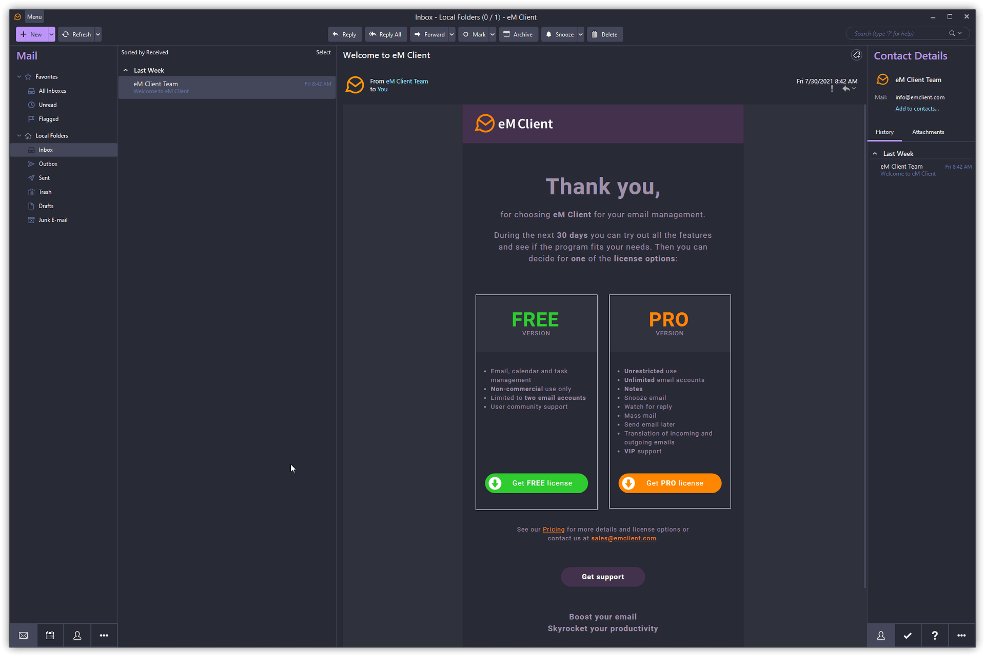 em-client - Theme Preview