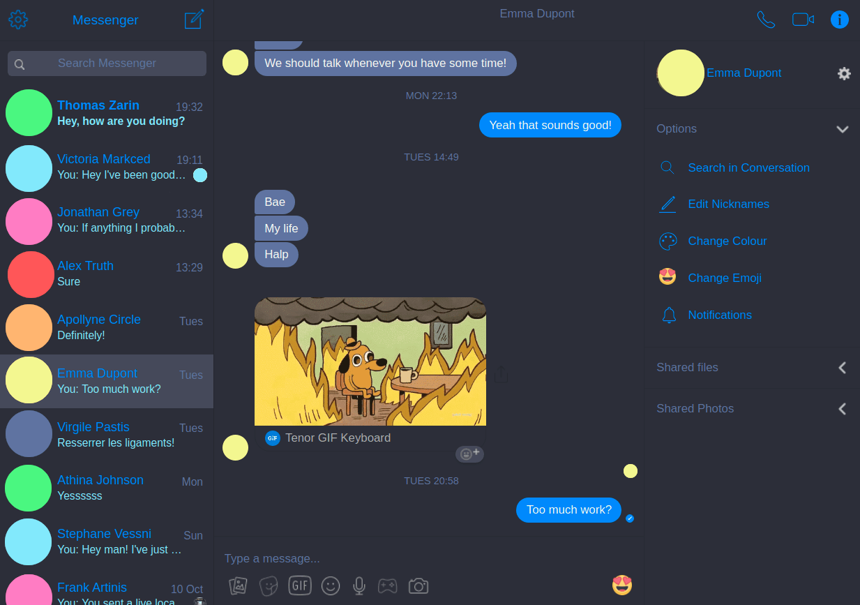 fb-messenger - Theme Preview