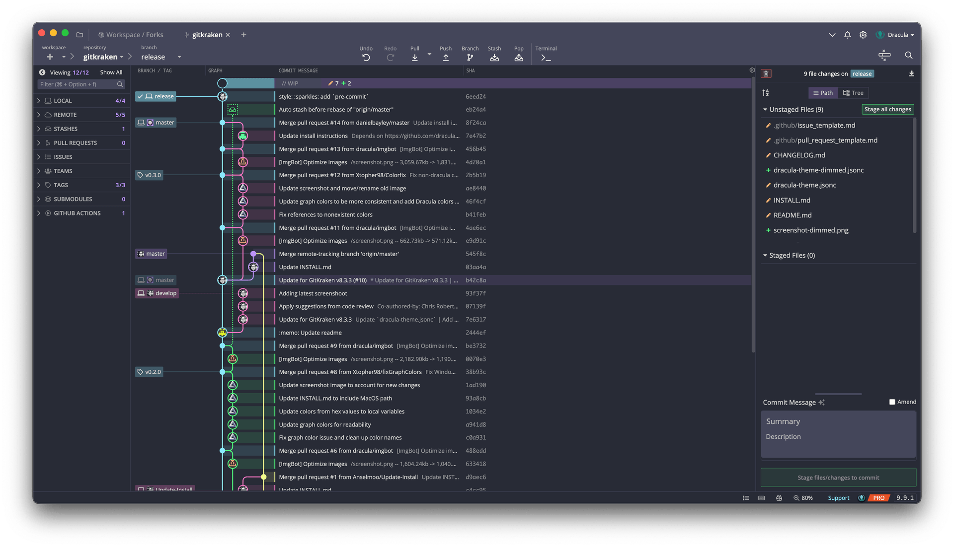 gitkraken - Theme Preview