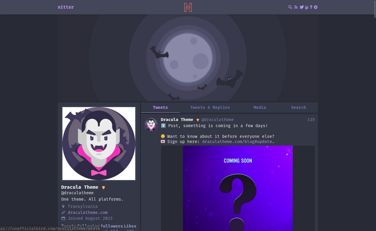 nitter - Theme Preview