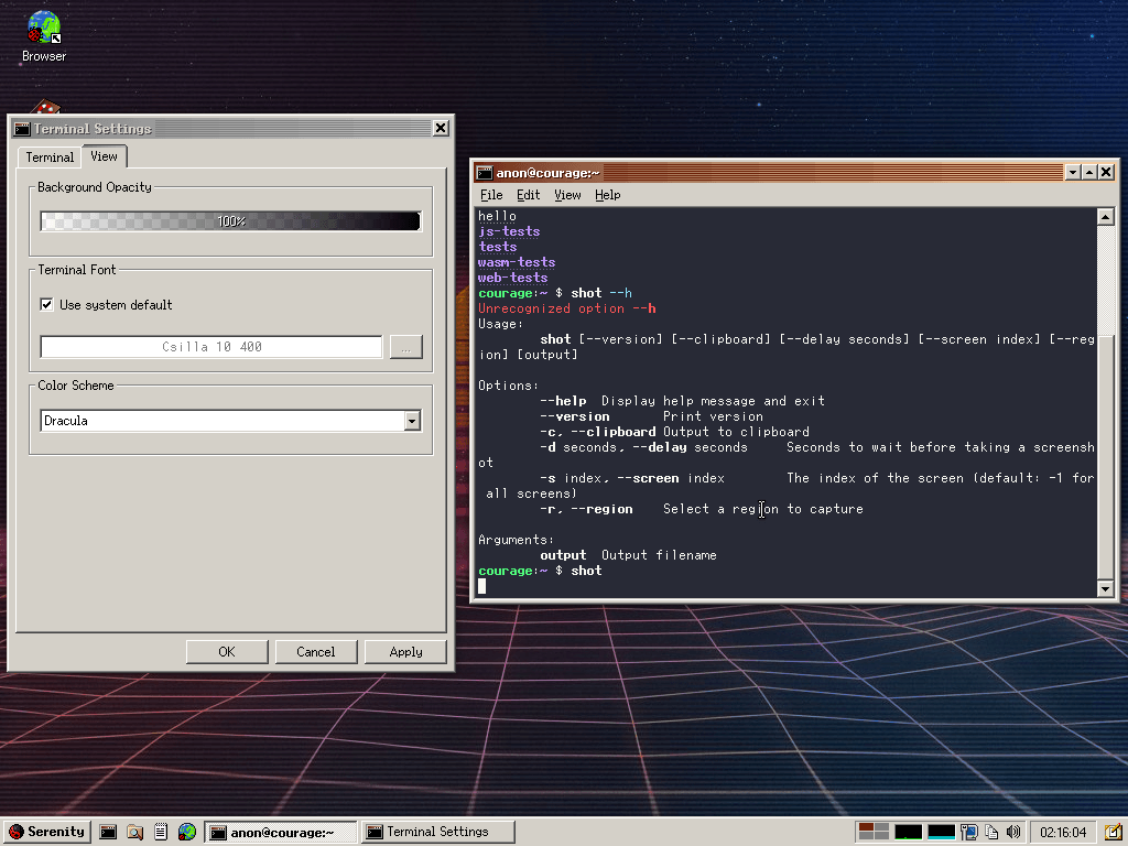 SerenityOS Dracula Theme