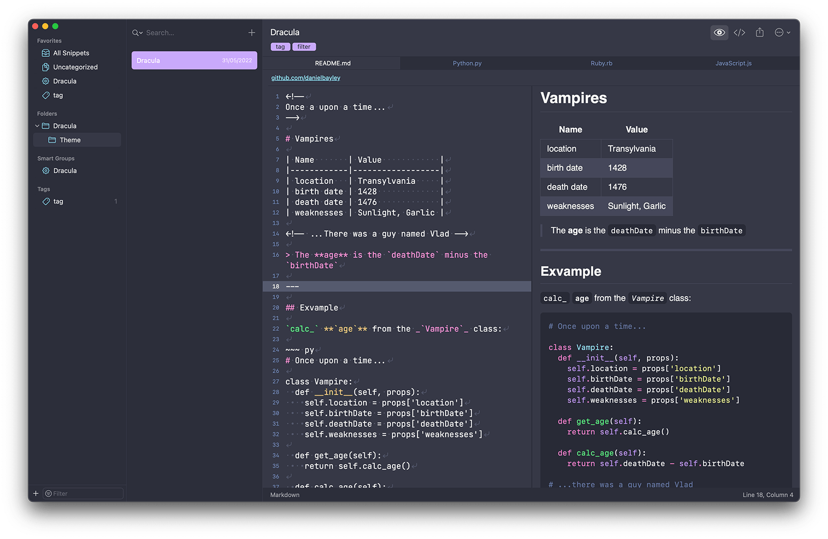 snippetslab - Theme Preview