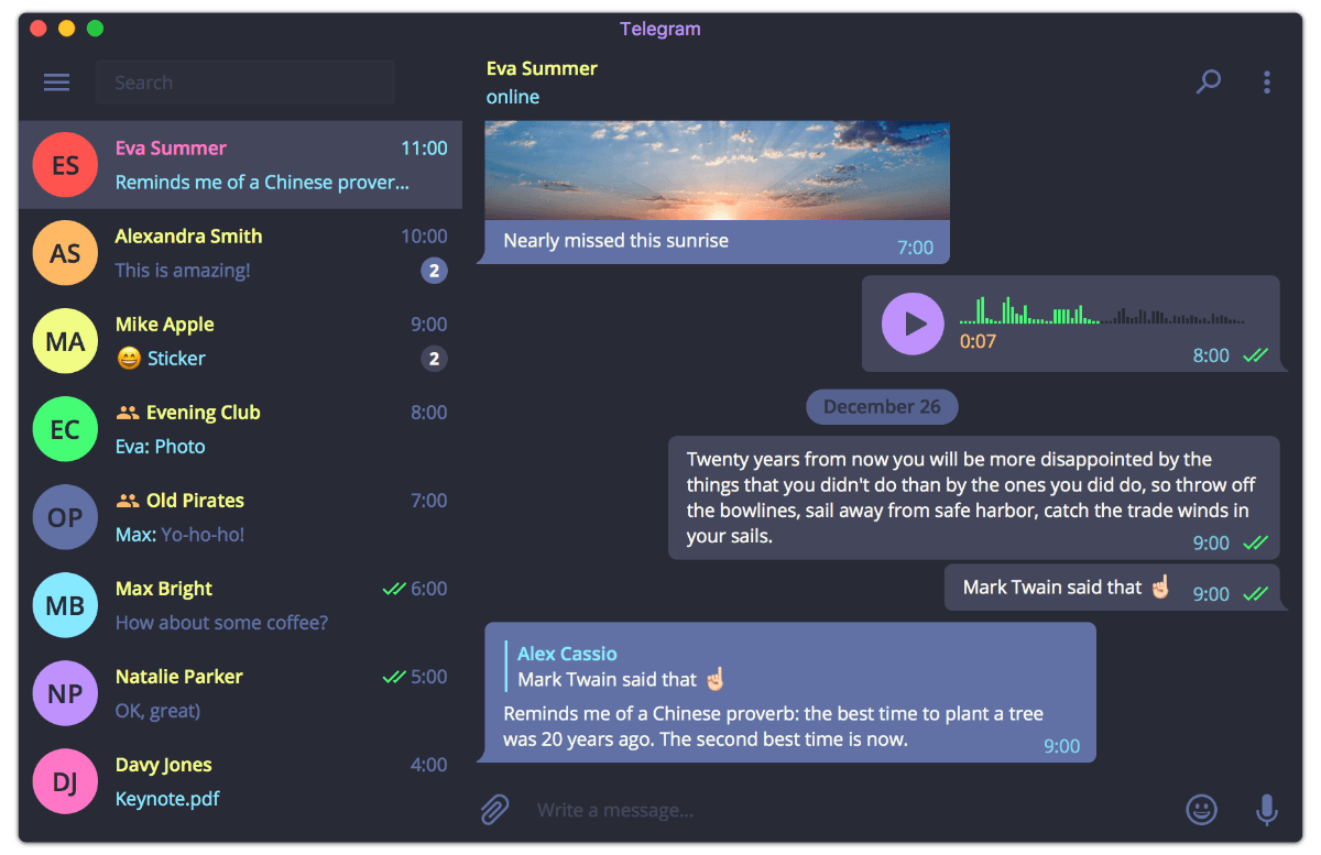 telegram - Theme Preview