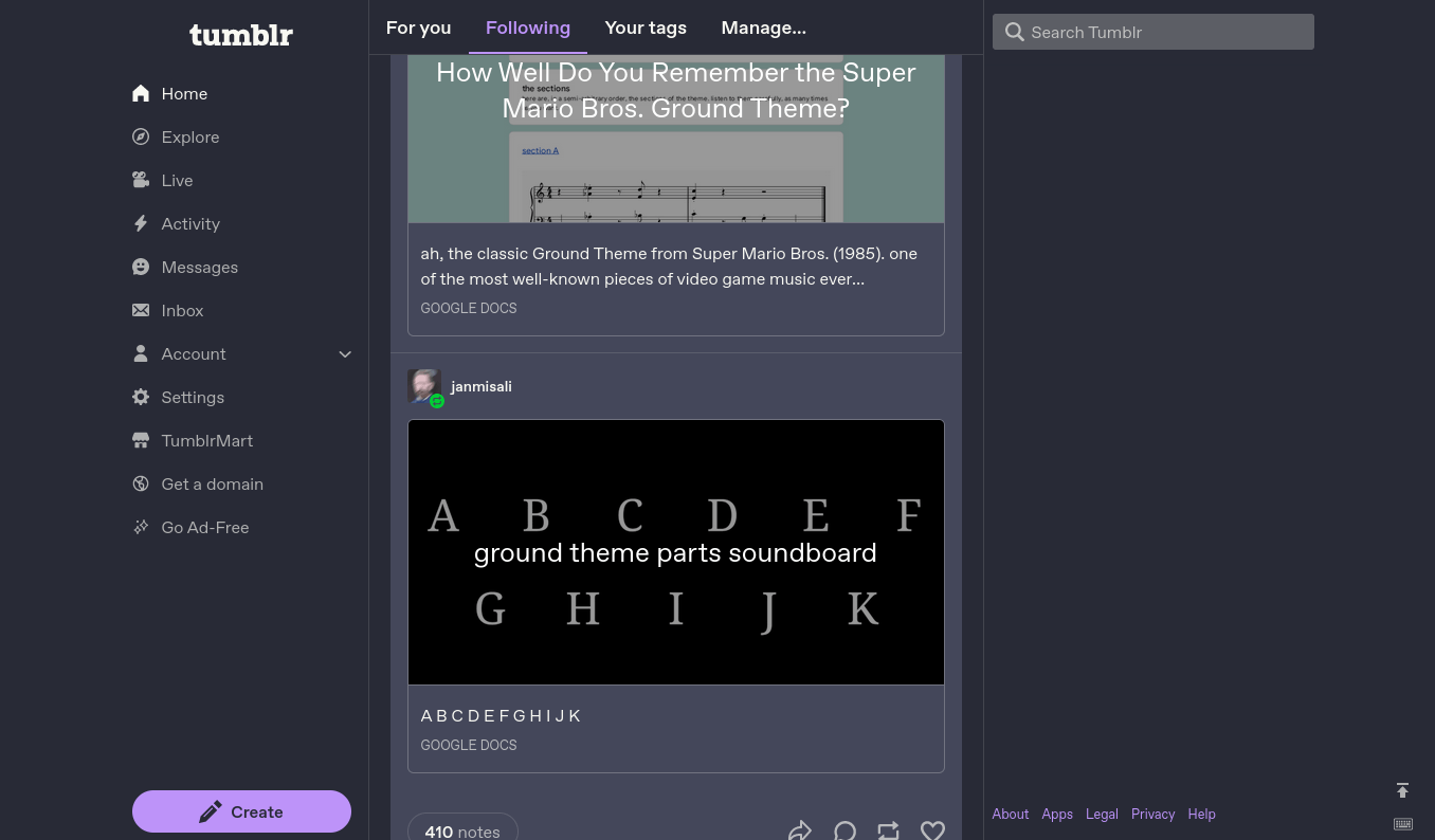 tumblr - Theme Preview