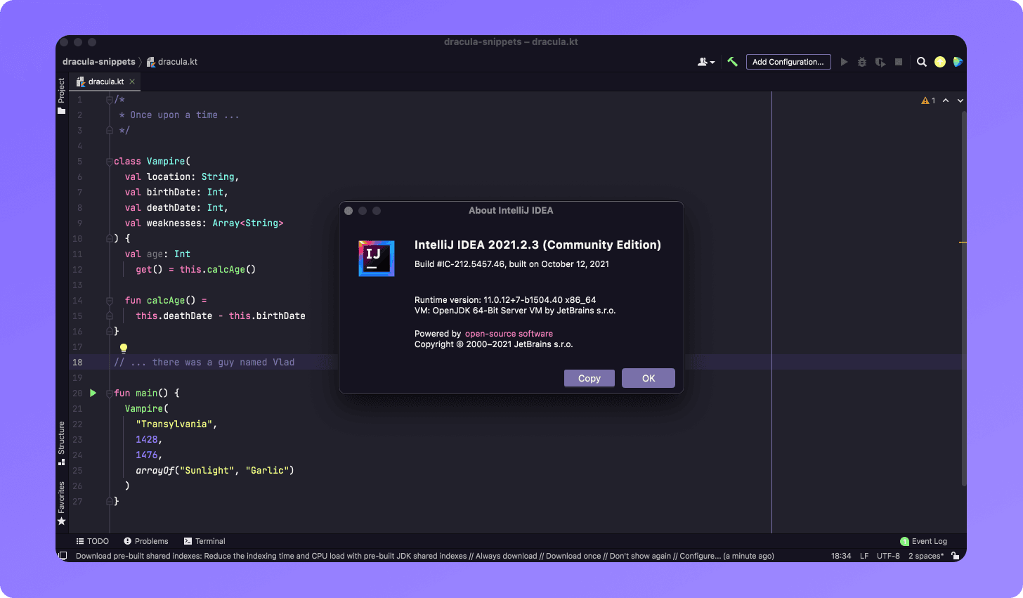 Dracula Pro support for JetBrains 2021.3