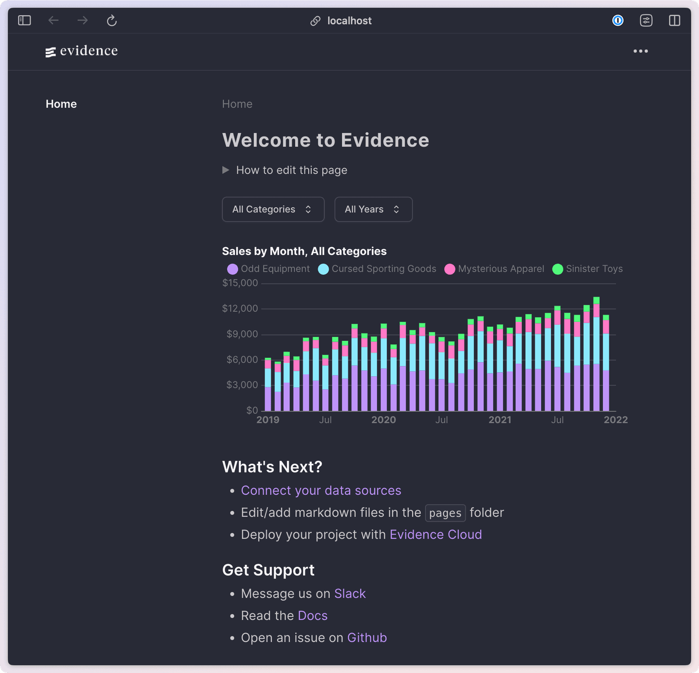 evidence - Theme Preview