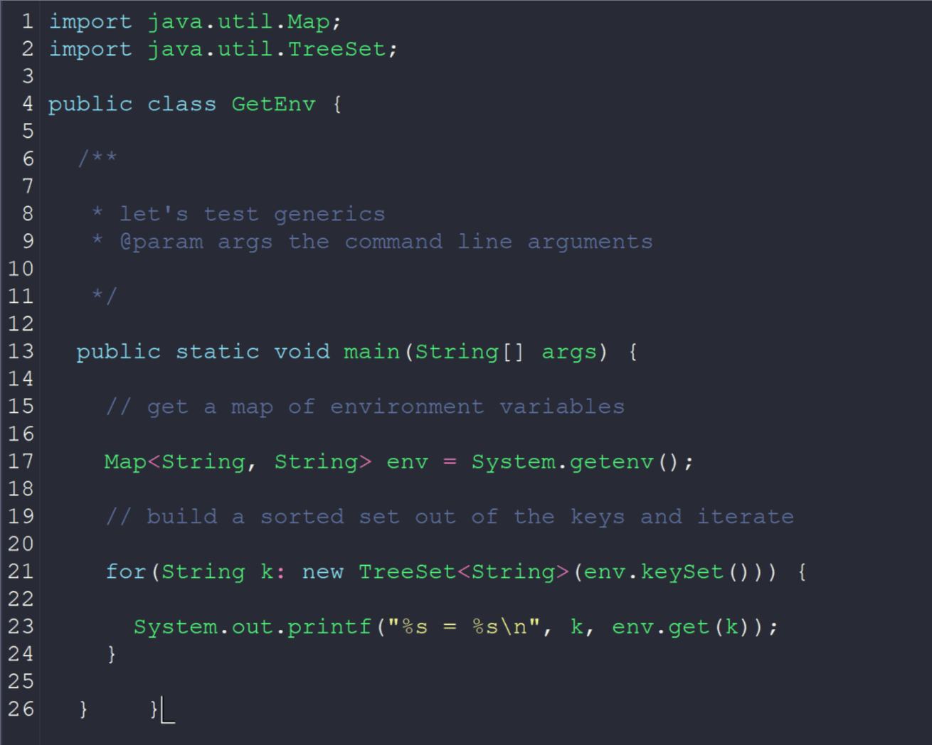 jgrasp - Theme Preview