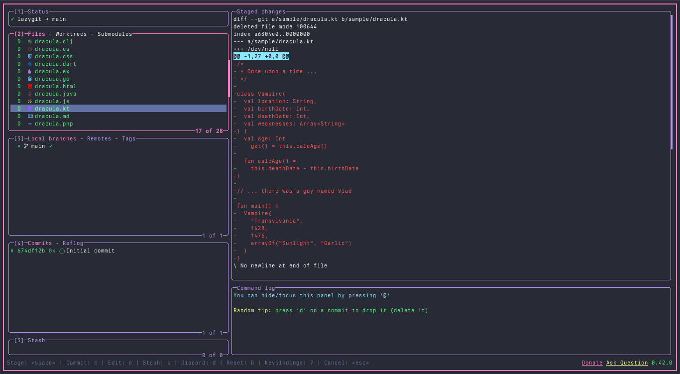 lazygit - Theme Preview