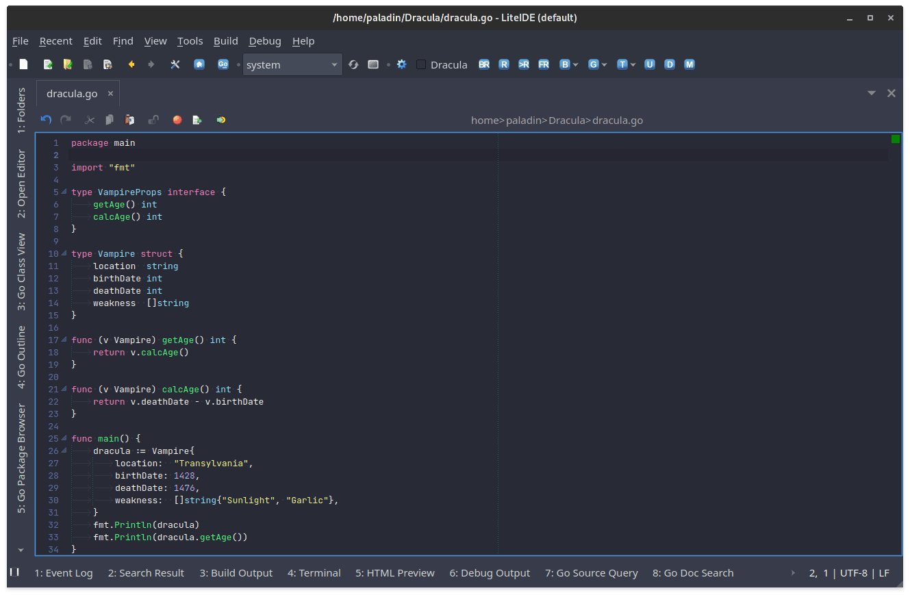 liteide - Theme Preview