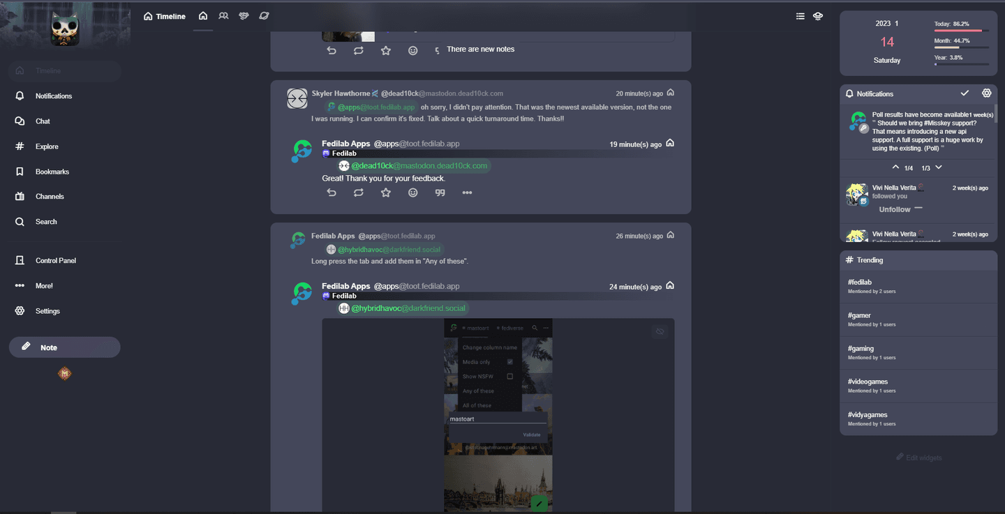misskey - Theme Preview