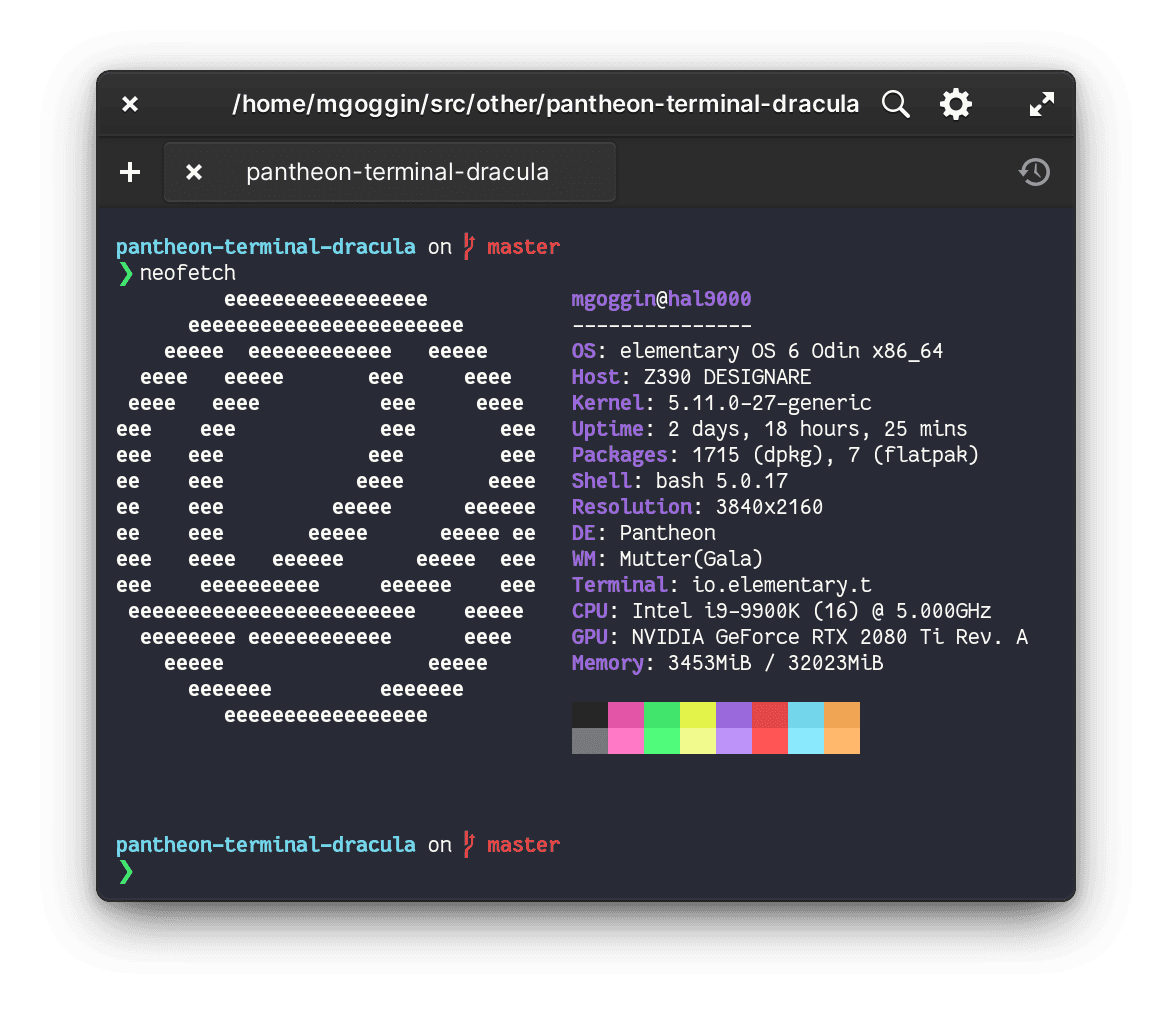 pantheon-terminal - Theme Preview