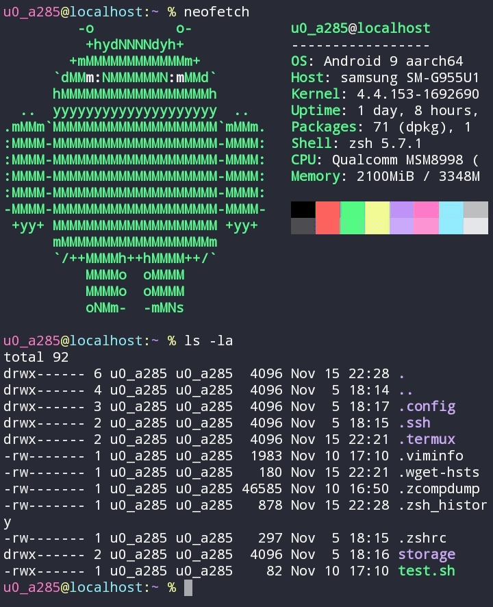 termux - Theme Preview