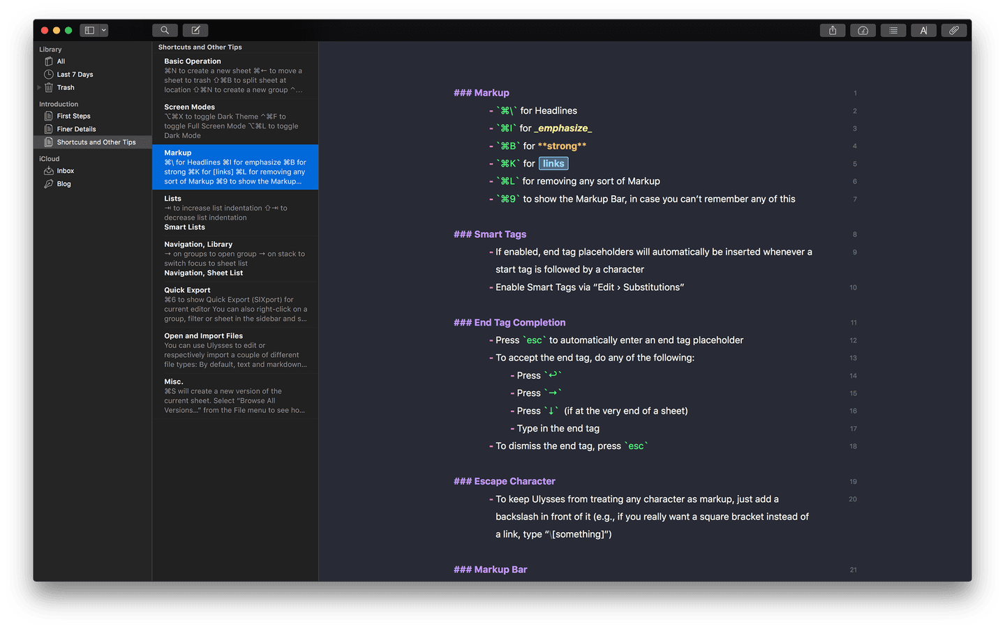 ulysses - Theme Preview