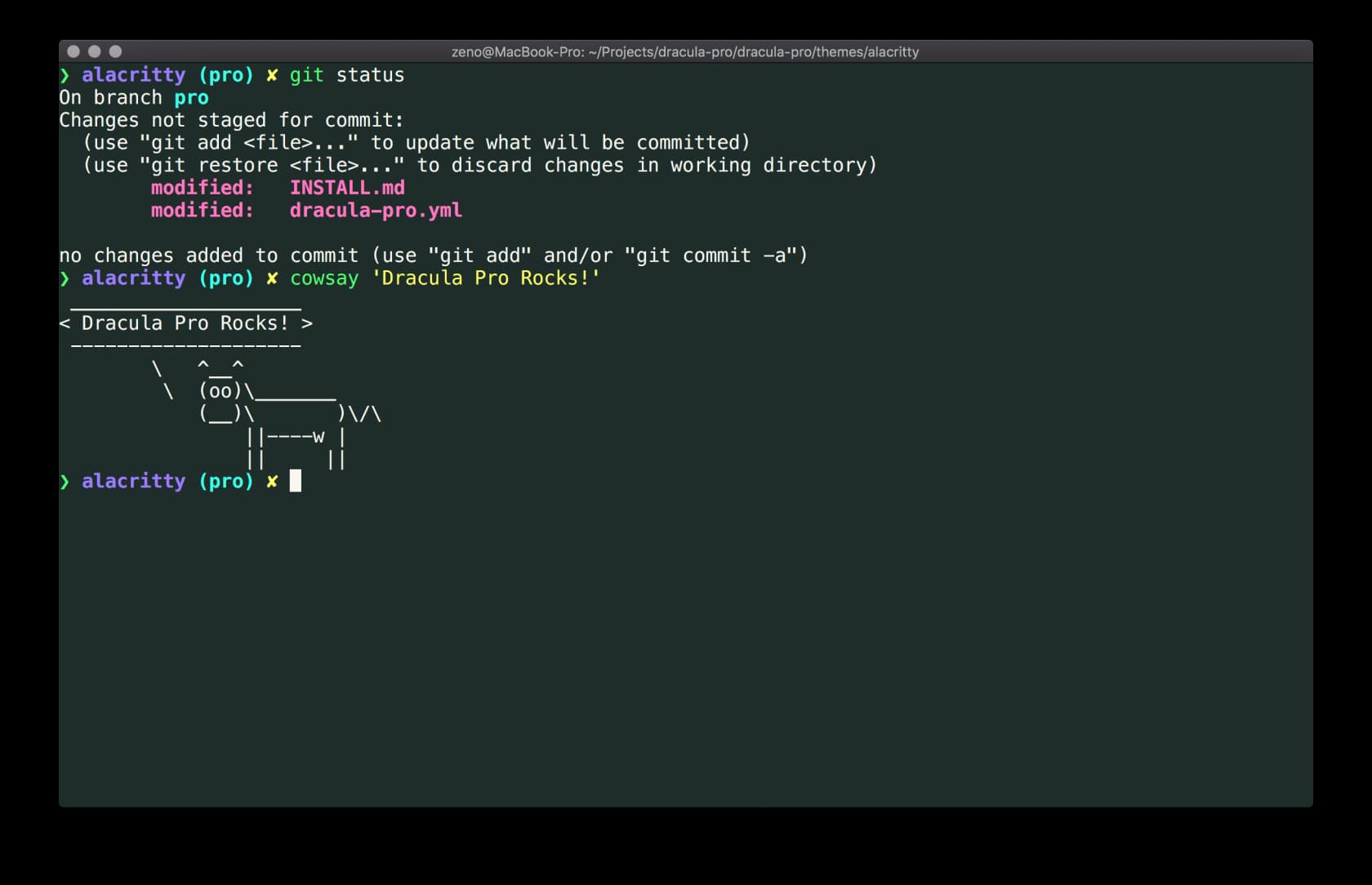 Dracula Pro for Alacritty
