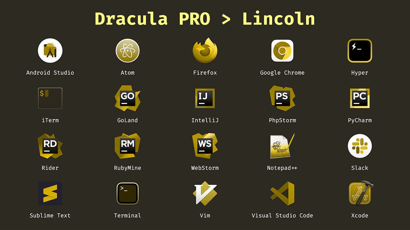 Dracula Pro Icons - Lincoln