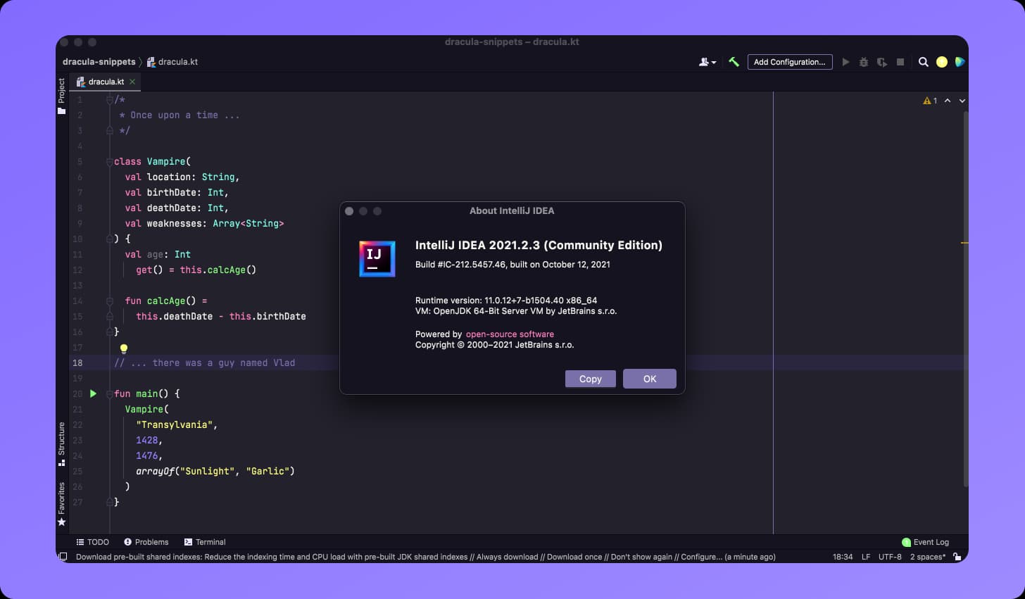Dracula Pro support for JetBrains 2021.3