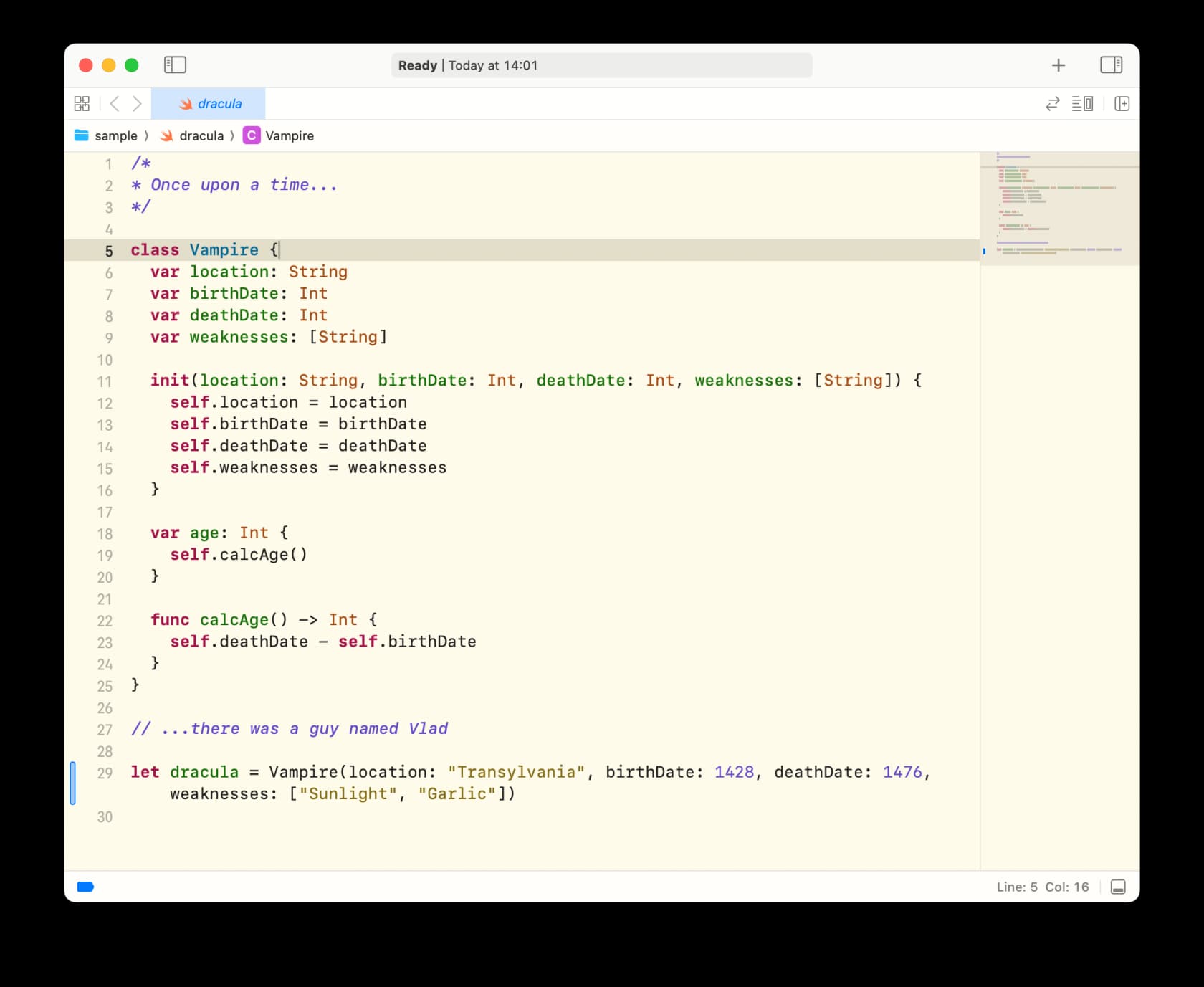 Alucard Classic Preview - XCode