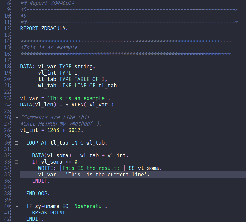 abap - Theme preview