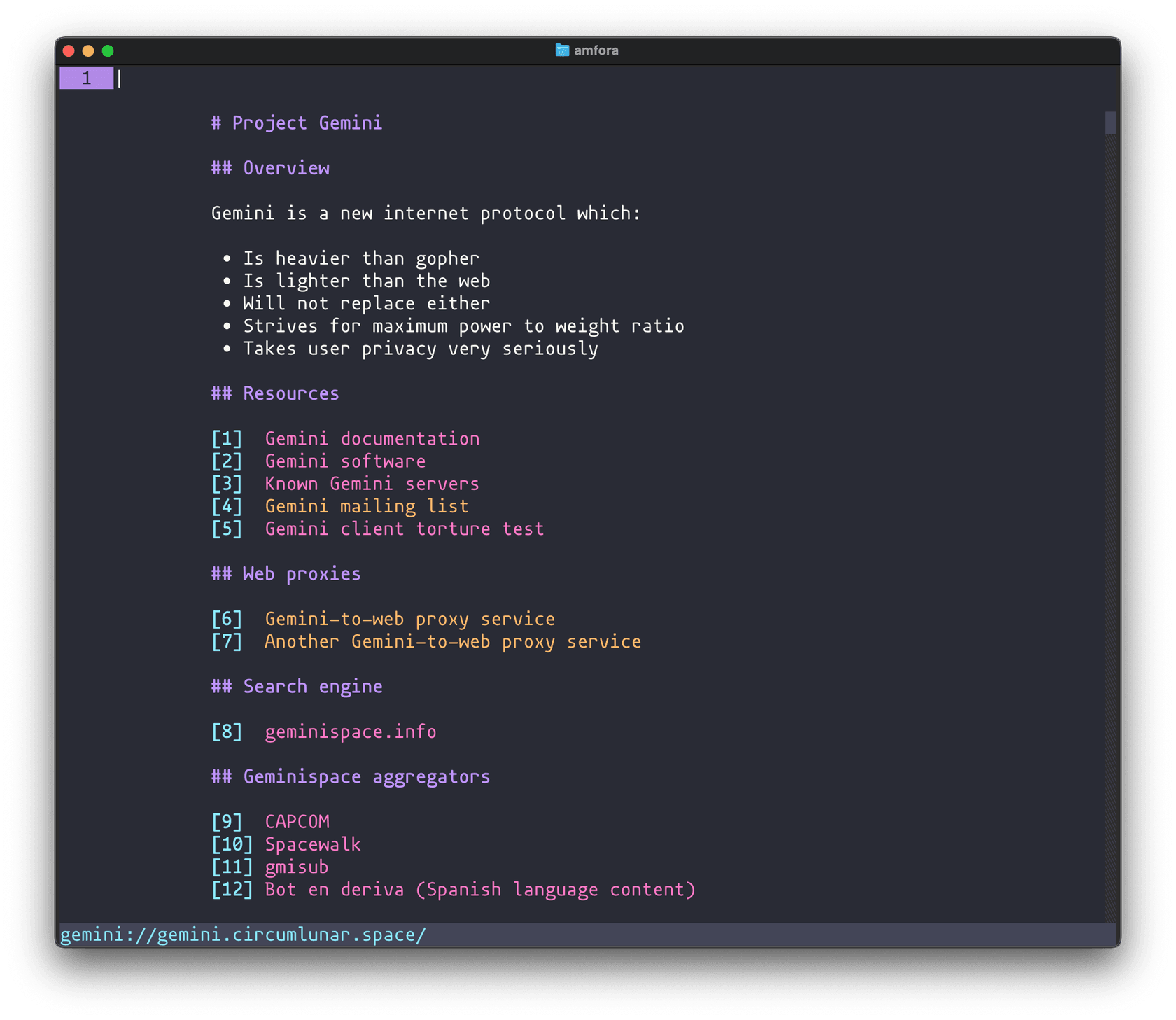amfora - Theme preview