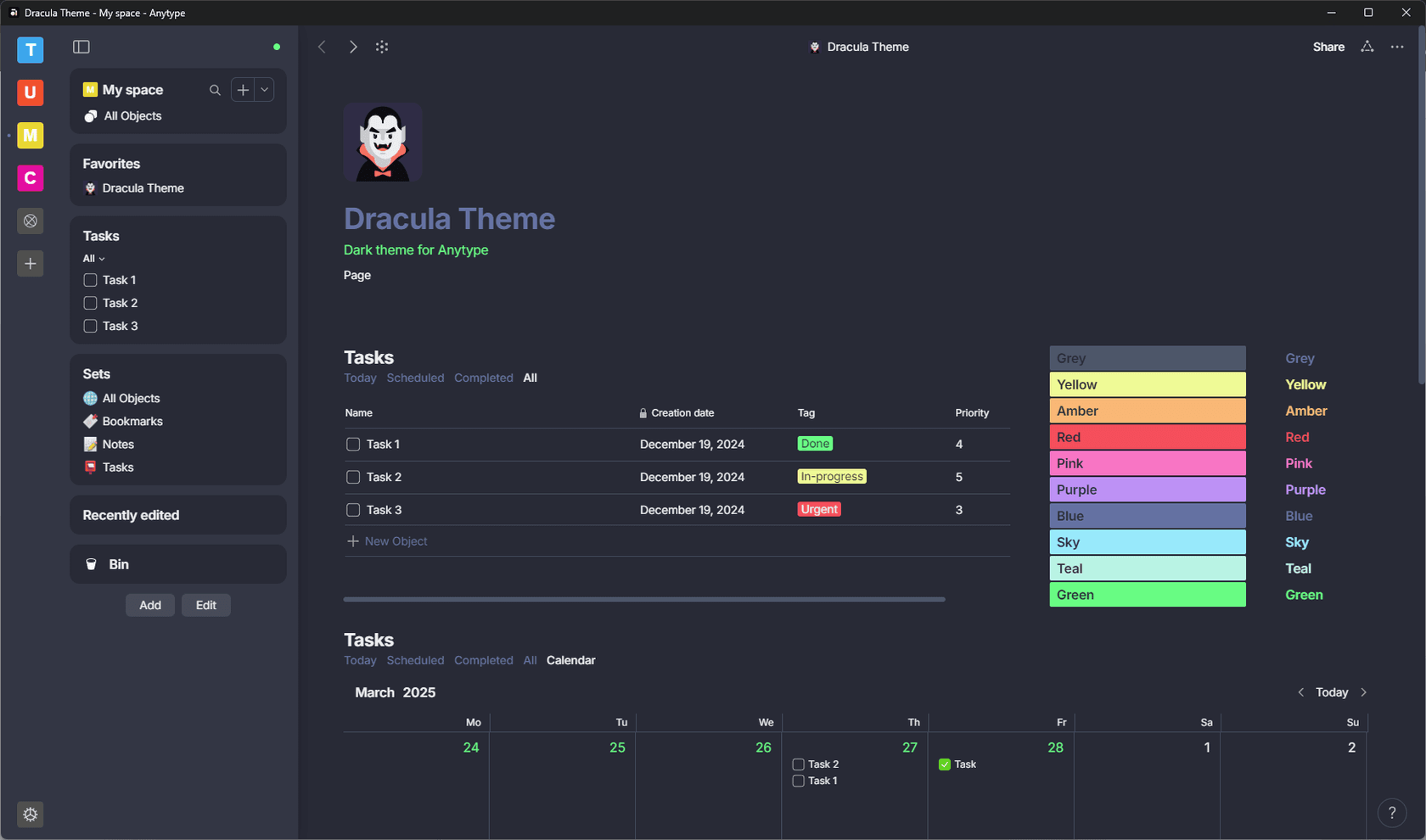 anytype - Theme preview
