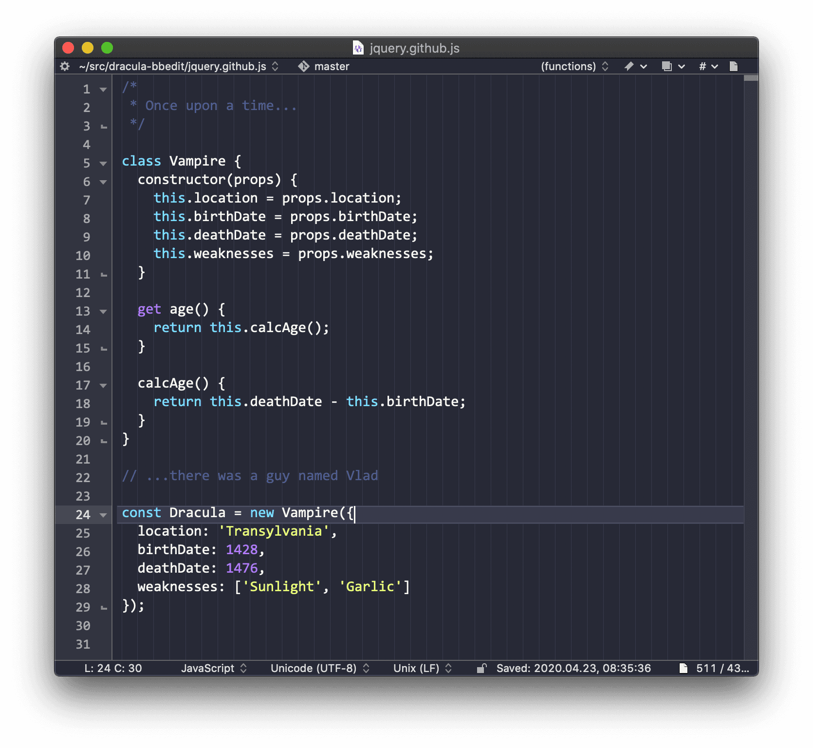 bbedit - Theme preview