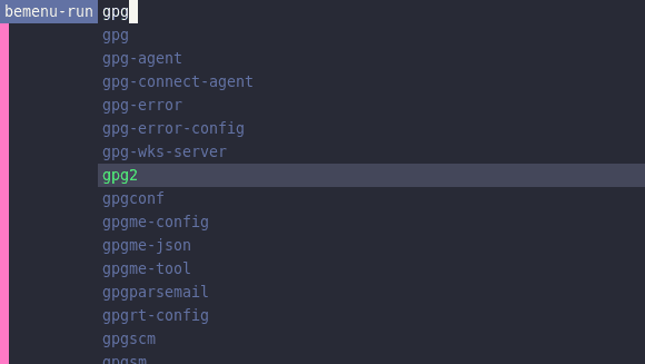bemenu - Theme preview