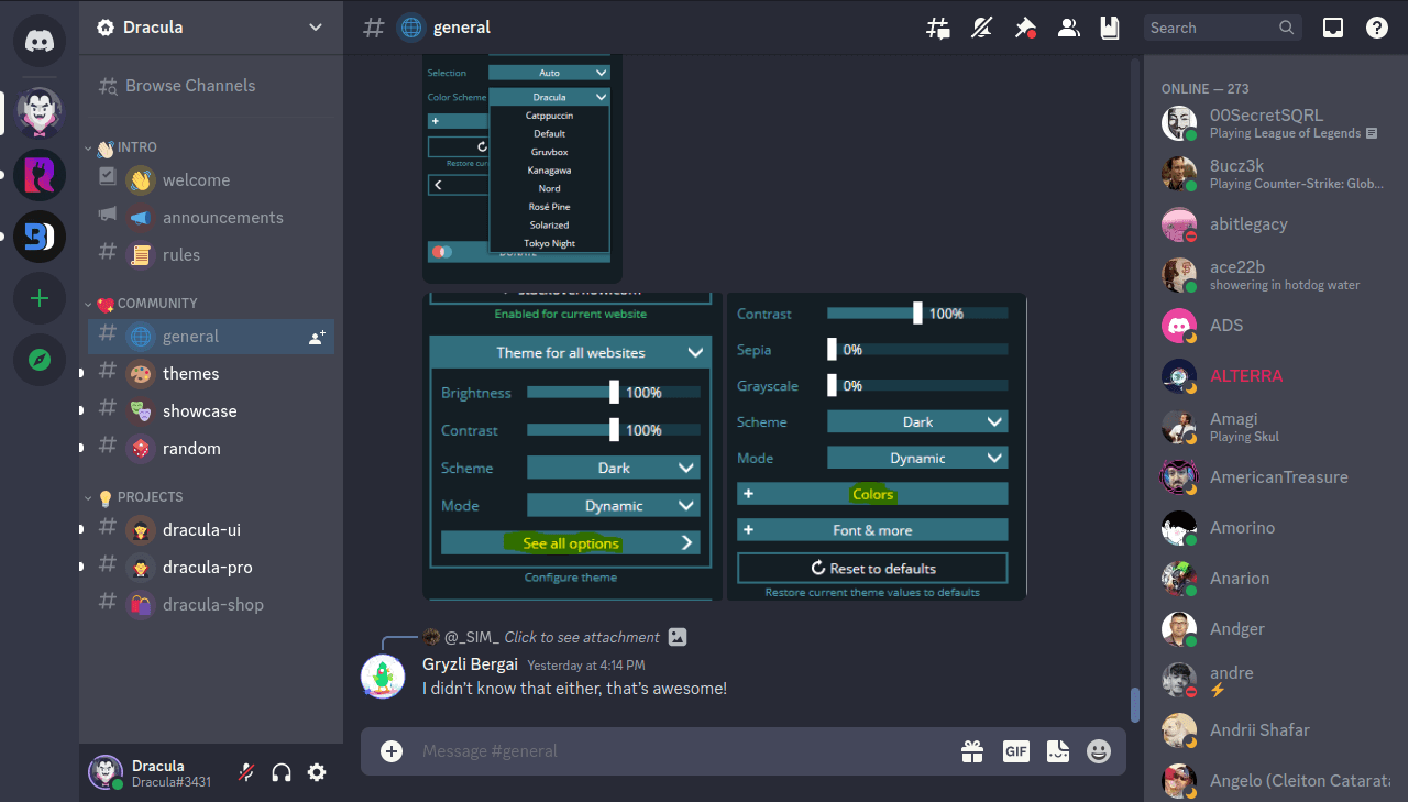 betterdiscord - Theme preview