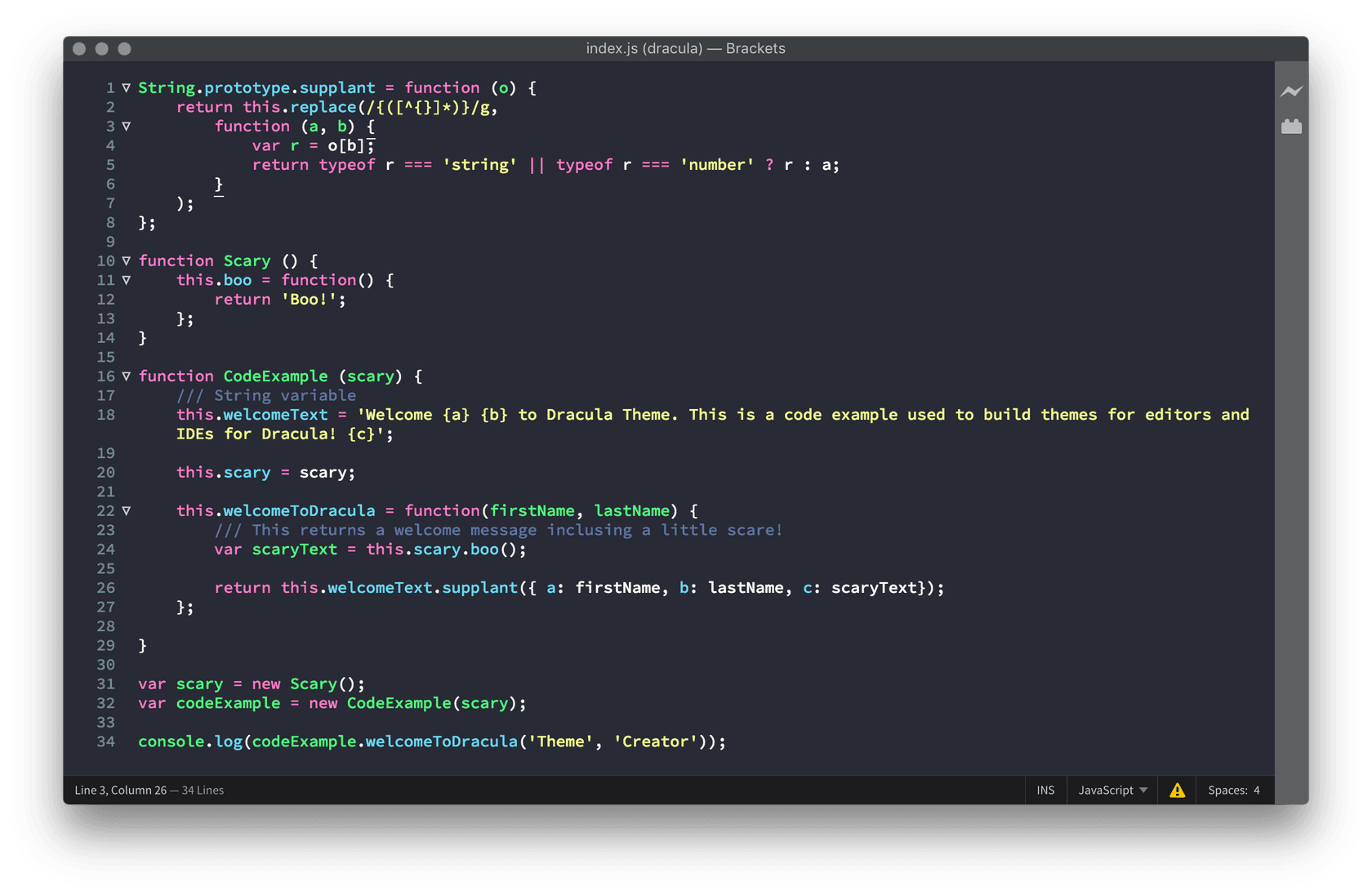 brackets - Theme preview