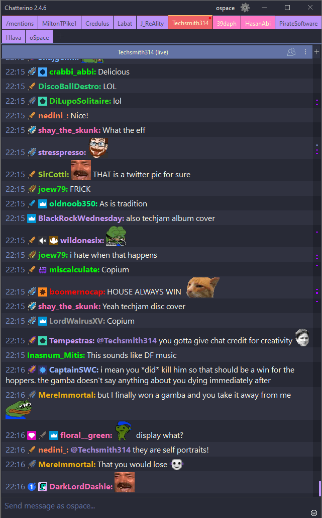 chatterino - Theme preview