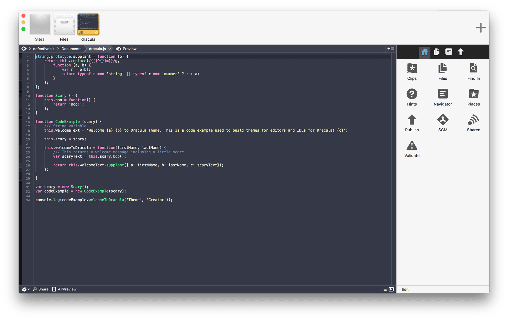 coda - Theme preview
