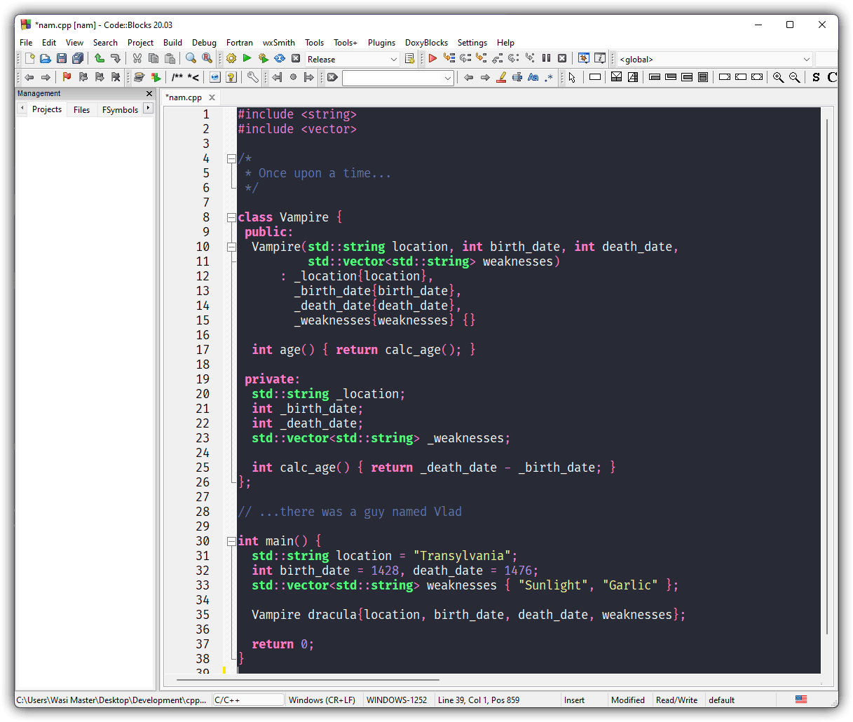 codeblocks - Theme preview