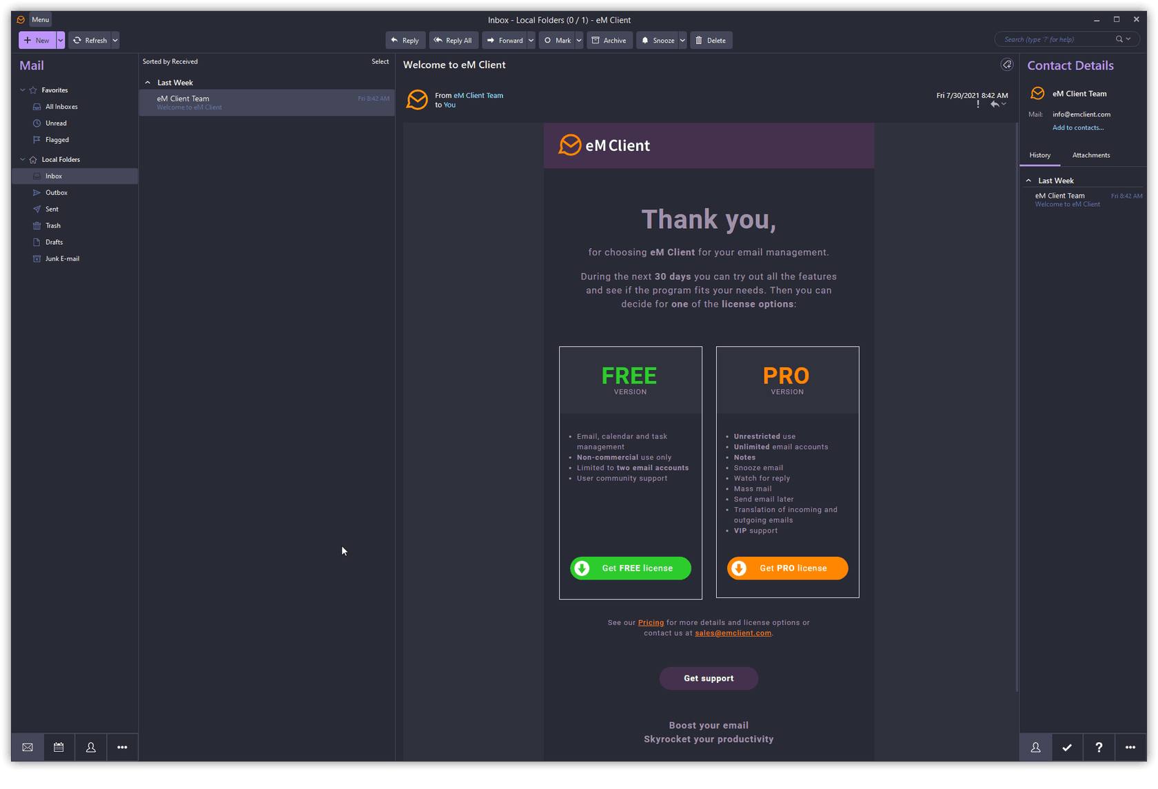 em-client - Theme preview