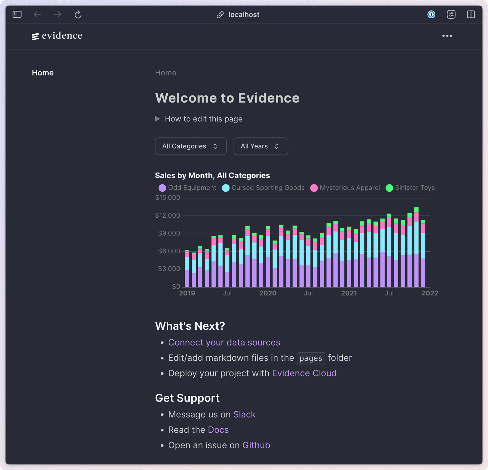 evidence - Theme preview