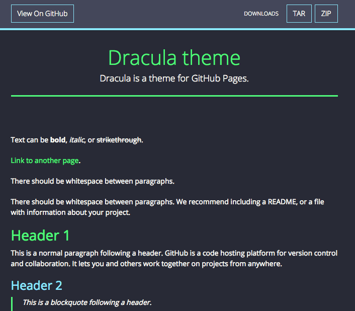 gh-pages - Theme preview