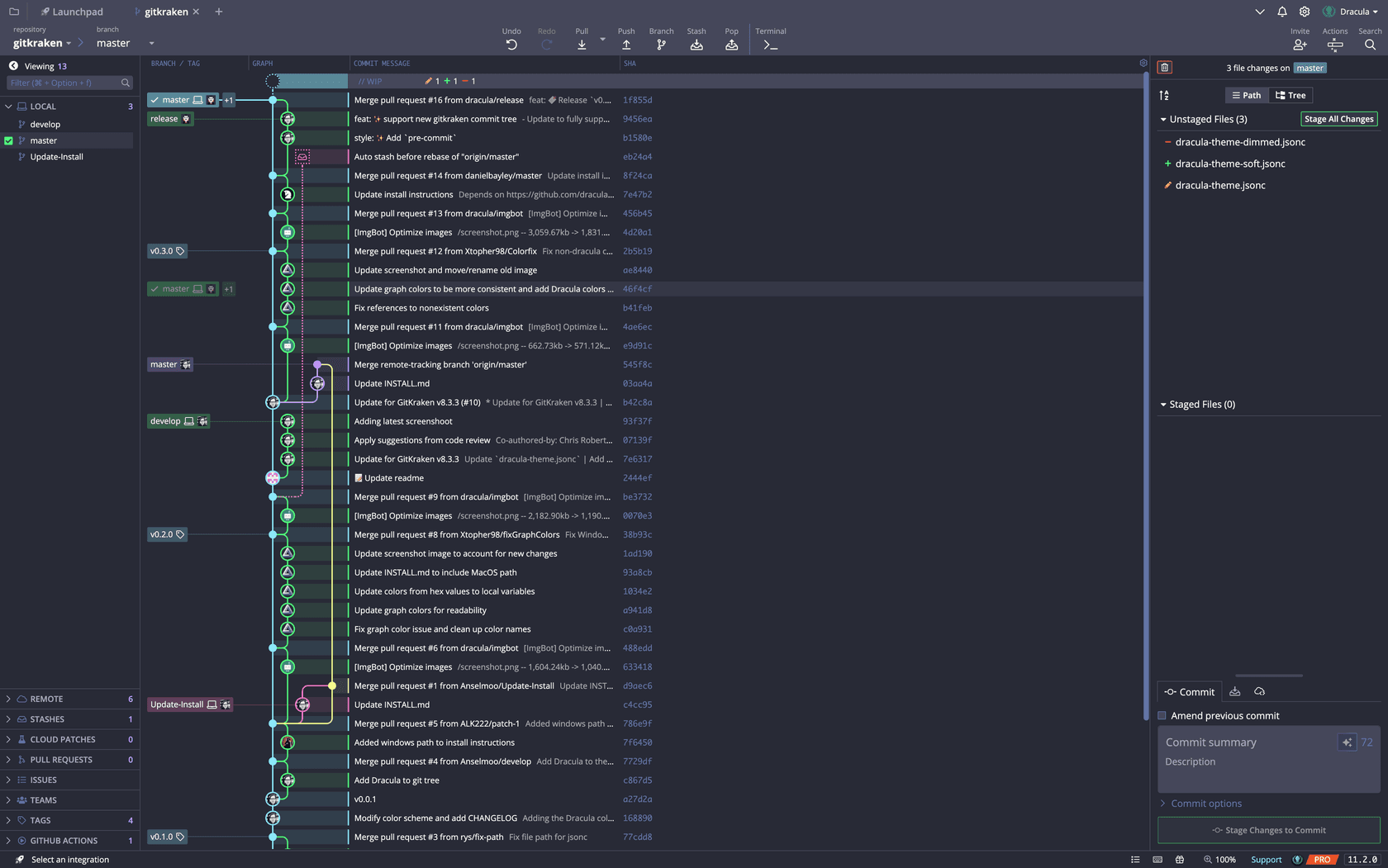 gitkraken - Theme preview