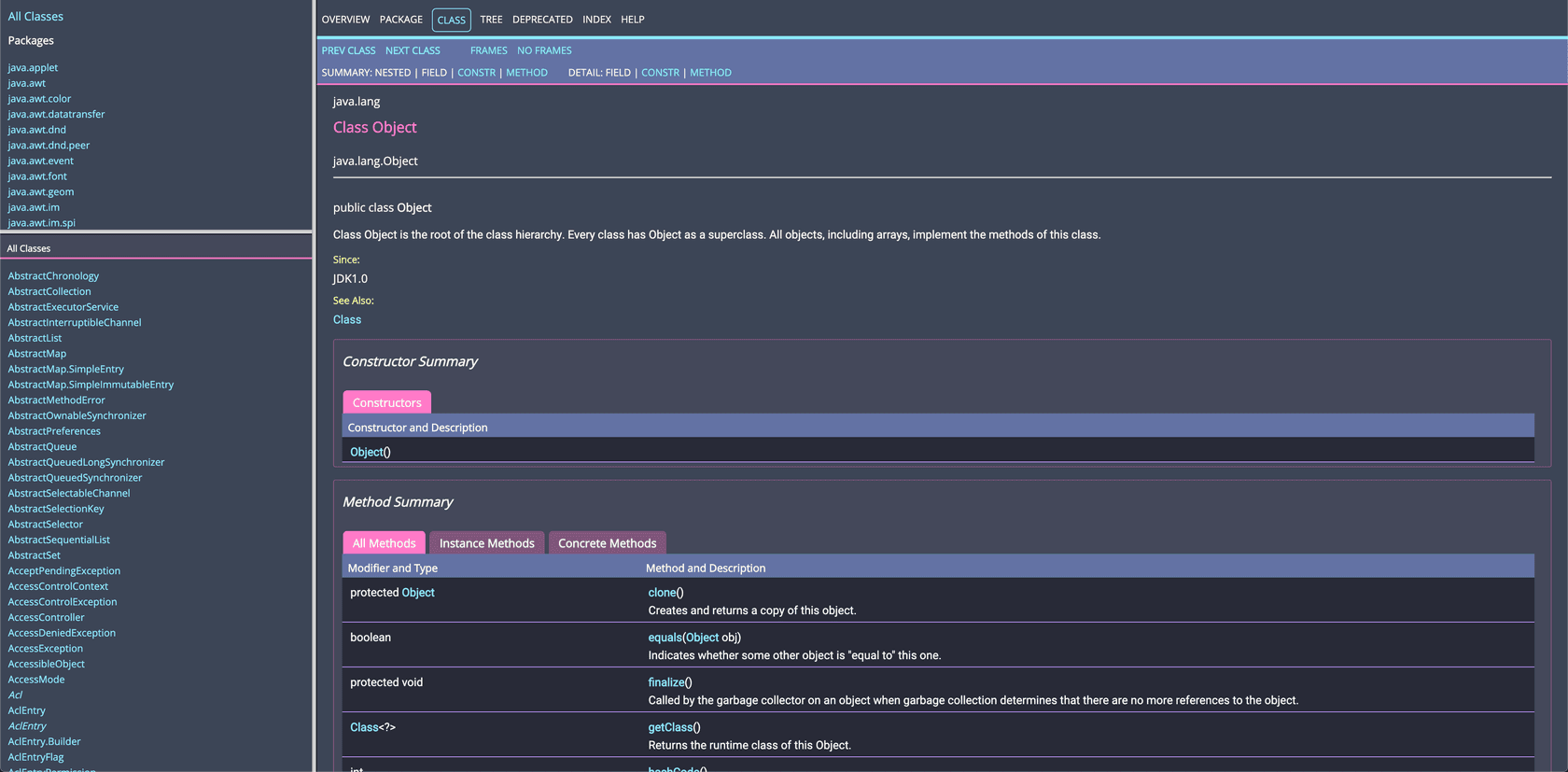 javadoc - Theme preview