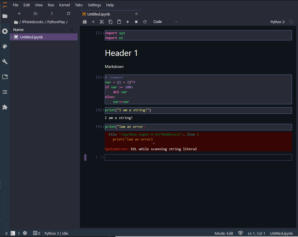 jupyterlab - Theme preview
