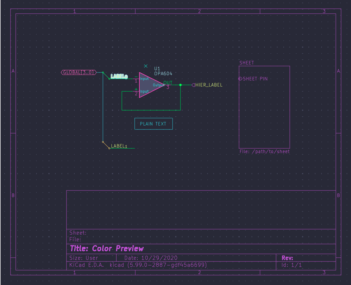kicad - Theme preview