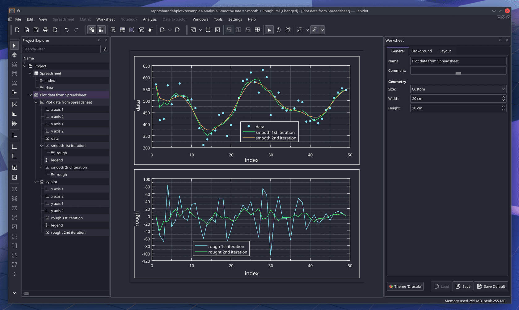 labplot - Theme preview
