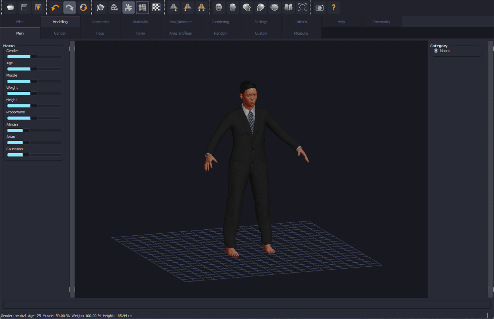 makehuman - Theme preview