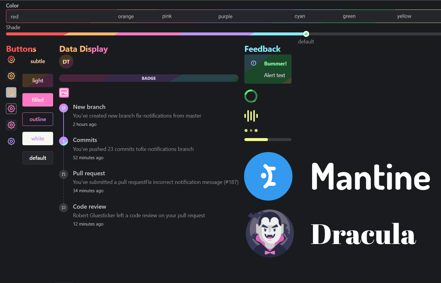 mantine - Theme preview