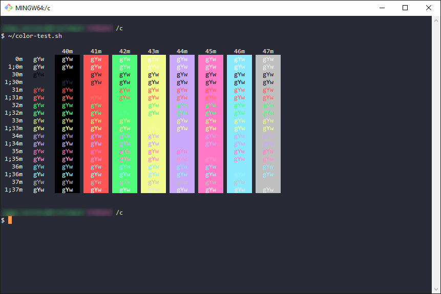 mintty - Theme preview