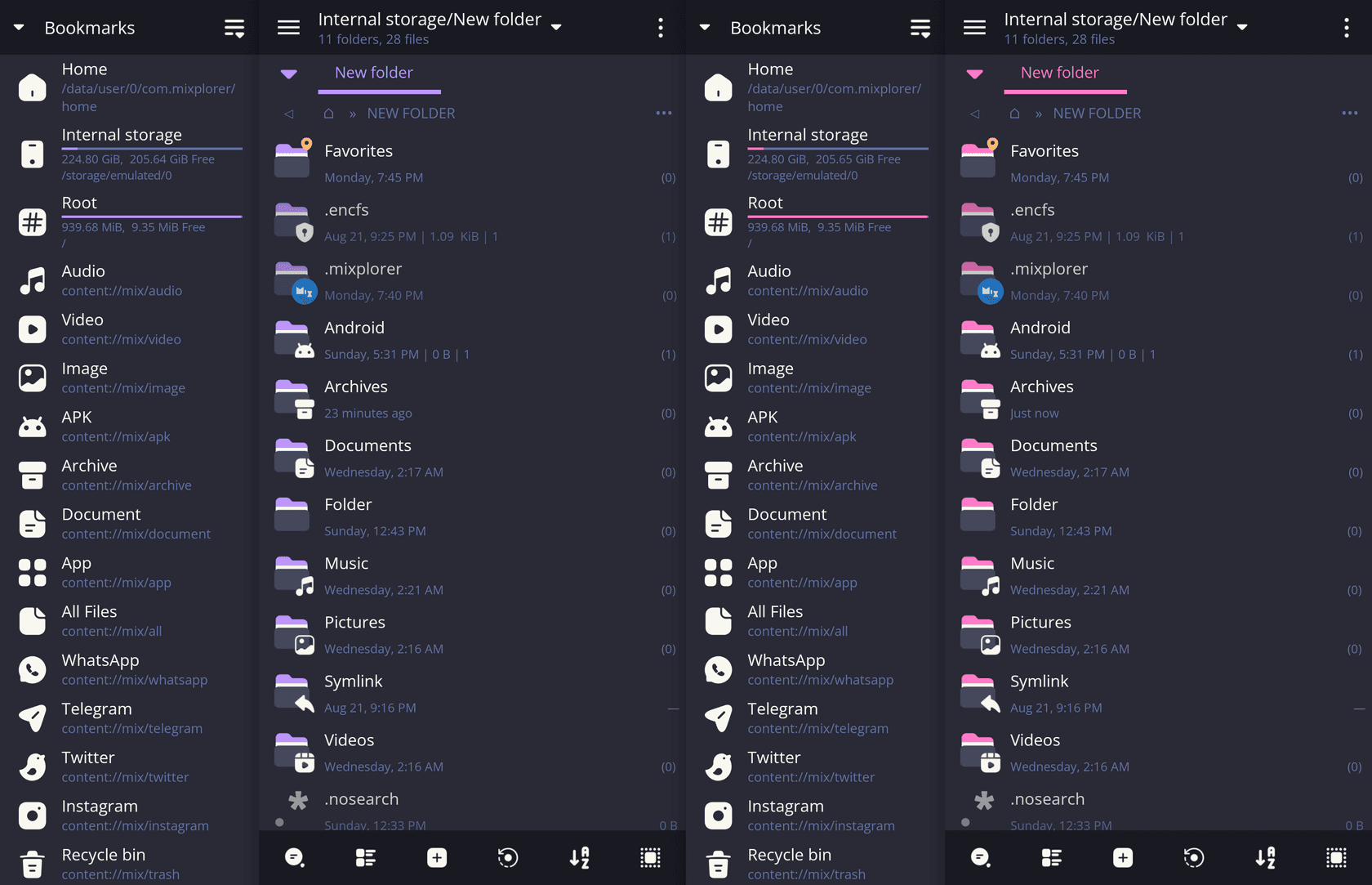 mixplorer - Theme preview