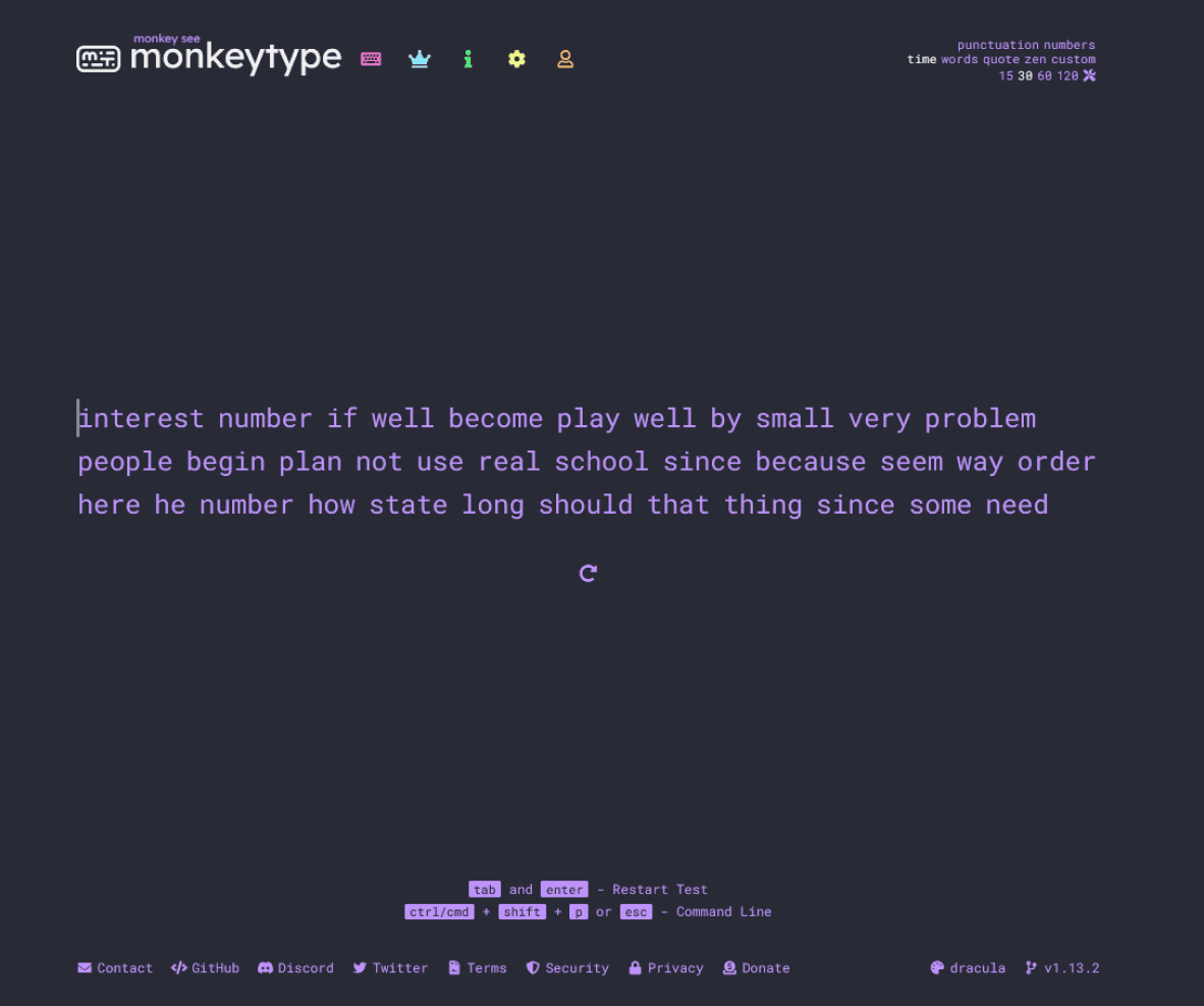 monkeytype - Theme preview