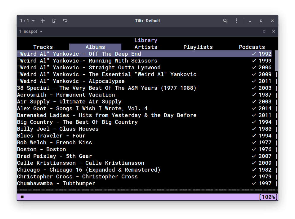 ncspot - Theme preview