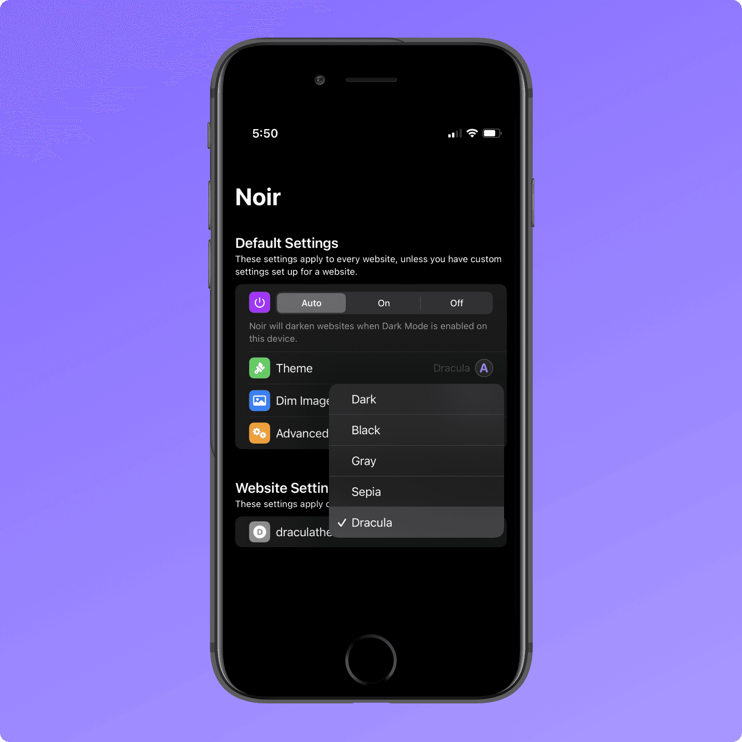 noir - Theme preview